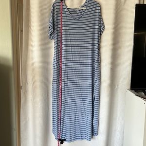 Time & Tru XXL T Dress Periwinkle GUC Pockets Stretch Side Slits Nice Dreap